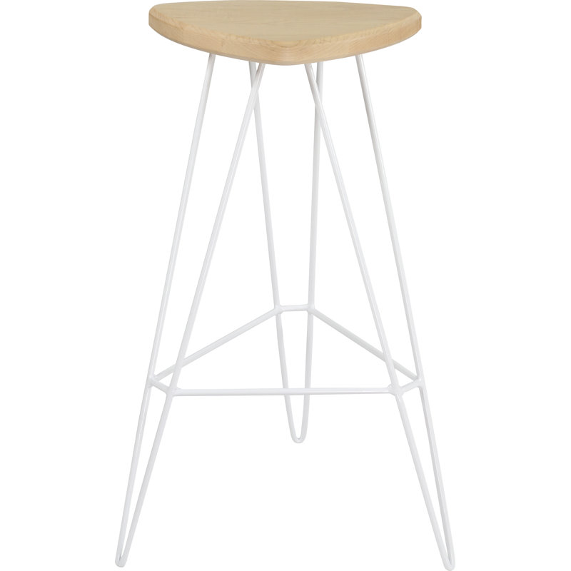 Tabouret en bois massif Madison, Blanc, Érable, Tabouret de bar (assise de 30 po de hauteur)