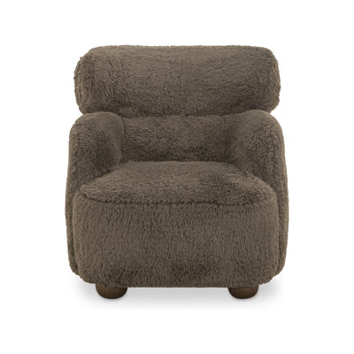 Fauteuil d'appoint au Pays de Galles en fausse fourrure brun clair