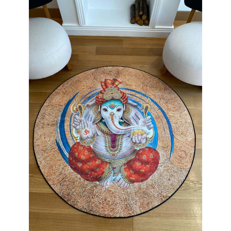 Tapis rond rond avec envers antidérapant Toscana, Rond 3 pi 3 po