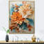 Orange et bleu sarcelle, tourbillon botanique I - art botanique abstrait-1229838095-1229838081-1262129452
