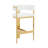 Upholstered Counter Stool with Metal Frame