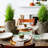 Martha Stewart Faux Bois 12 Piece Stoneware Dinnerware Set In White