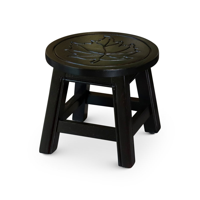 Marchepied en érable sculpté avec finition espresso, Espresso