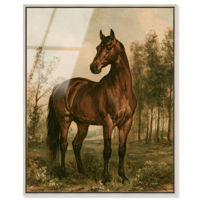 Chestnut Majesty II, reproduction acrylique encadrée, art mural vintage par Art Remedy, cadre argenté, 16 x 20