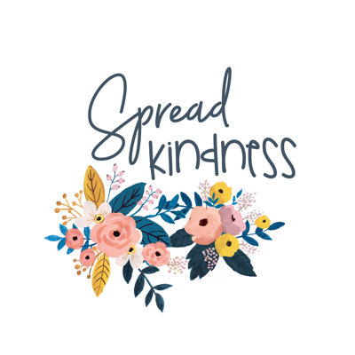 Spread Kindness Flowers - Wrapped Canvas Print