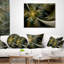Grand coussin lombaire en fleur fractale floral
