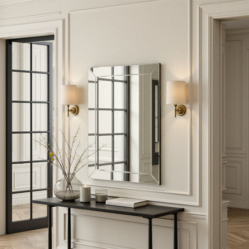 Maude Glass,MDF Wall Mirror, 61cm x 91cm
