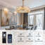 Zanai 19.7'' Dimmable Crystal Bladeless Ceiling Fan with Remote Control and Light Kit