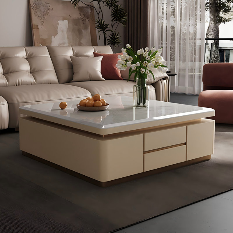 Table basse 39,37 "Modern Minimalist, 15.75" H x 39.37" L x 39.37" W