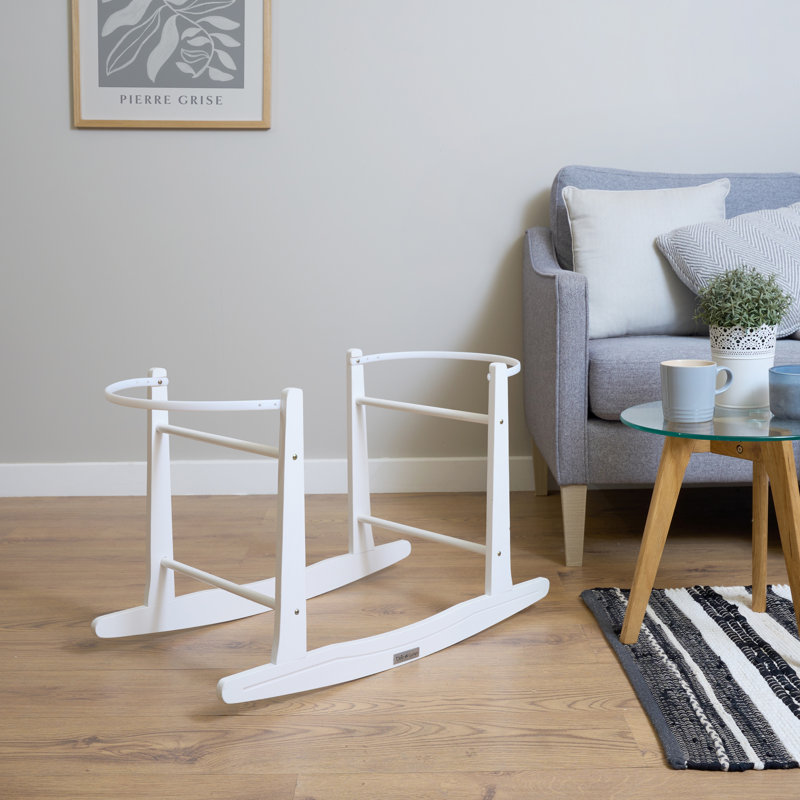 Standard Rocking Moses Basket Stand, White