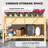 Dual-Tier Elevated Wood Planter Box,Raised Garden Bed,With Storage Shelf,Drainage Holes,And Liner-2138197838