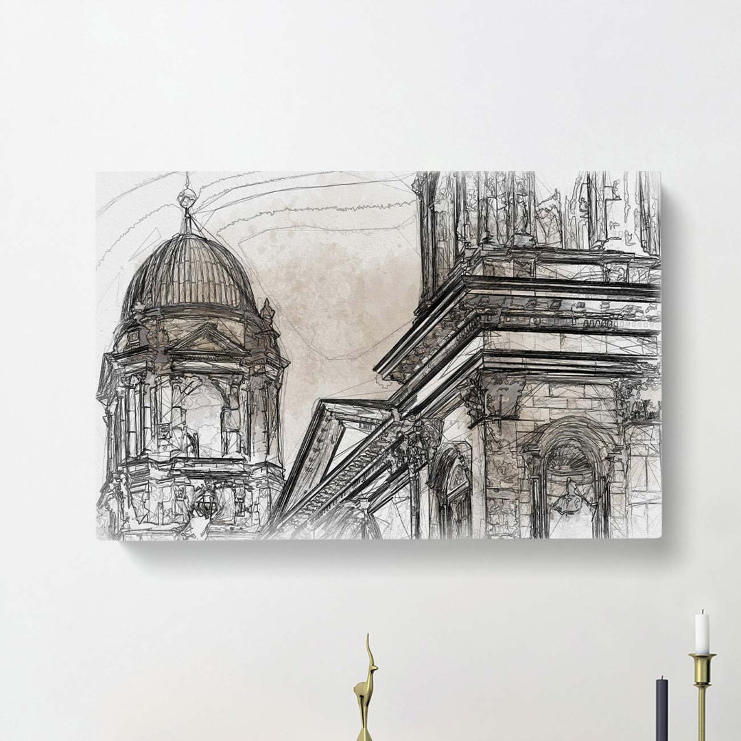 Dom Berlin Cathedral in Abstract - Wrapped Canvas