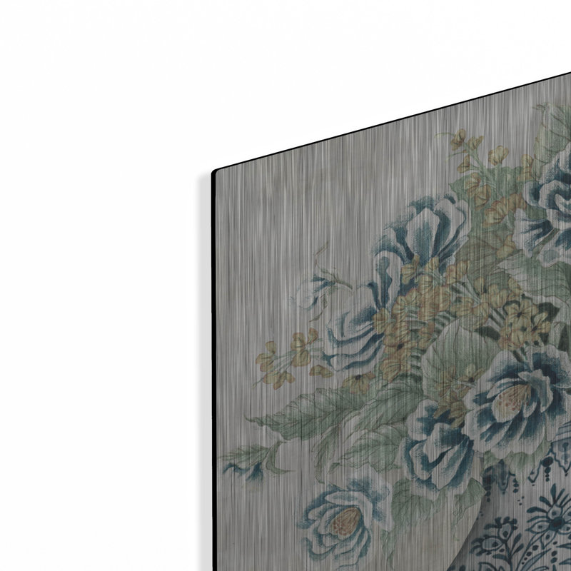 «Feeling Blue I» par Cindy Jacobs, art luxueux en métal «M Feeling Blue I» par Cindy Jacobs, H 24 po x l 24 po