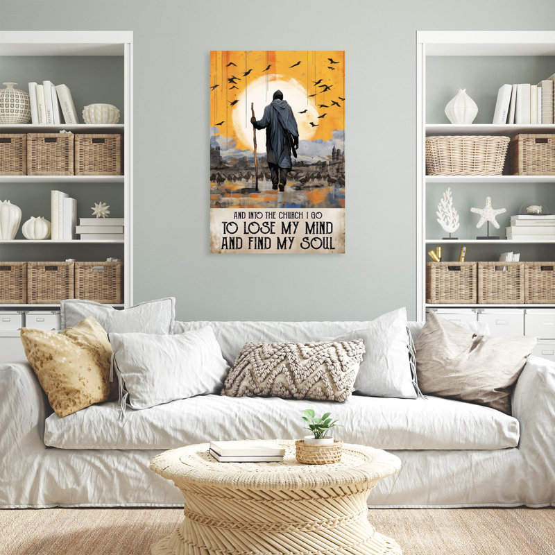 «And Into The Church», reproduction d'art graphique sur toile tendue, H 20 po x l 16 po x P 1,25 po