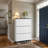 Modern White Shoe Storage Cabinet with 3 Flip Drawers, Slim Wooden Shoe Organizer, Space-Saving Entryway Cabinet for Hallways, Closets, Apartments, Easy to Assemble