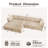 Cloudelle 6-piece Modular Sectional, U Shaped/sofa Bed Minimalist Couches With 2 Ottomans Chaise, Modern Deep Seat Cloud Plush Corduroy Sofa Set For Living Room-1362350442