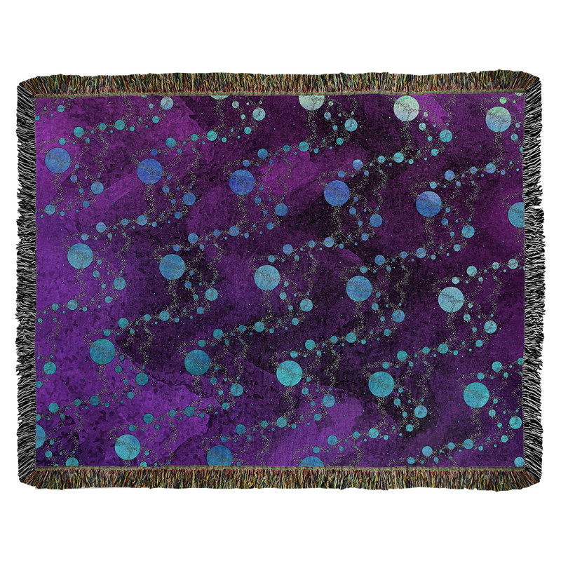 Couverture tissée Katelyn Elizabeth, l 37 po x L 52 po, Mauve / Bleu