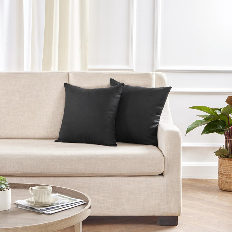 Montauk - 100% Pure Linen Pillow Cover, Black