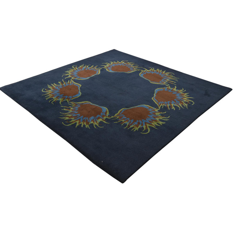 Tapis carré bleu marine 7 pi Pineland