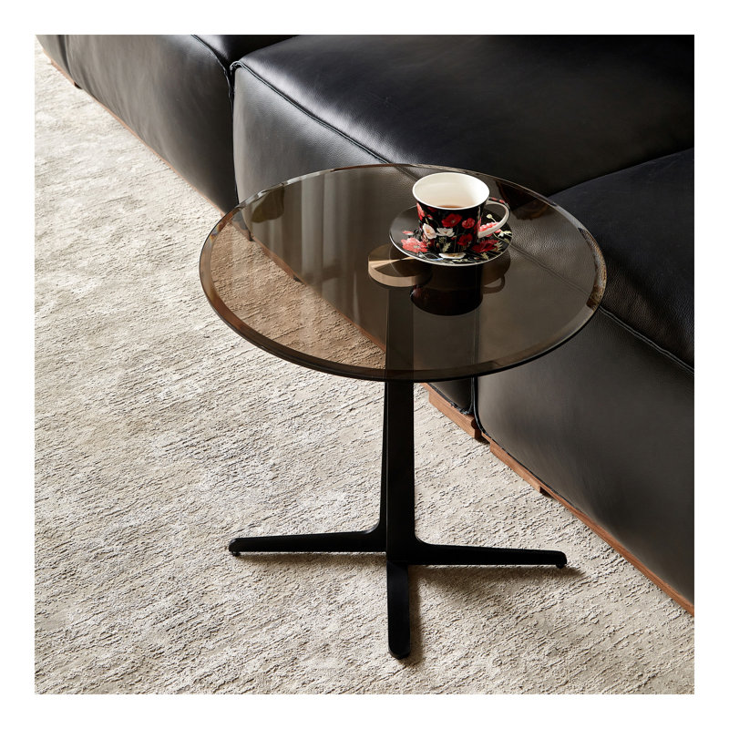 Table d'appoint ronde en verre Iorio