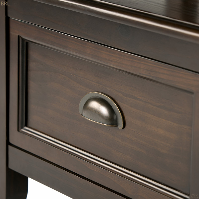 Banc de rangement pour hall d'entrée avec tiroirs - Acajou