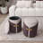 Two-Toned Ottoman With Storage Or Vanity Stool