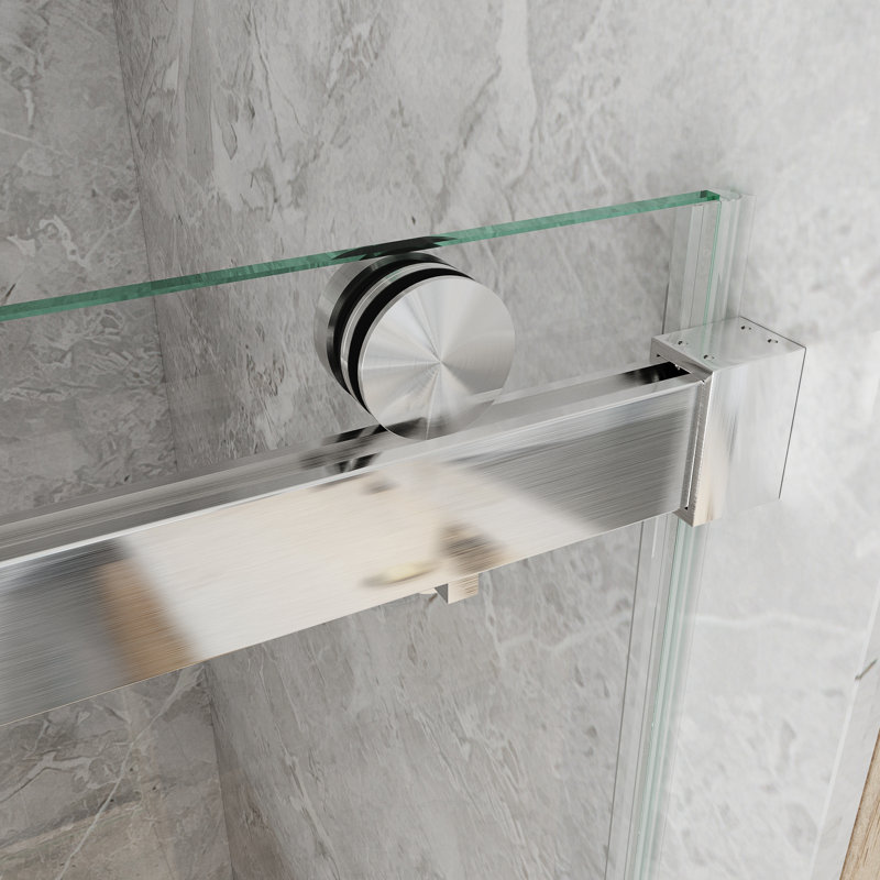 Opal Mirage MCOCOD 56-60.5" W x 76" H Single Sliding Frameless Soft Close Shower Door with 3/8" (10mm)Clear Glass