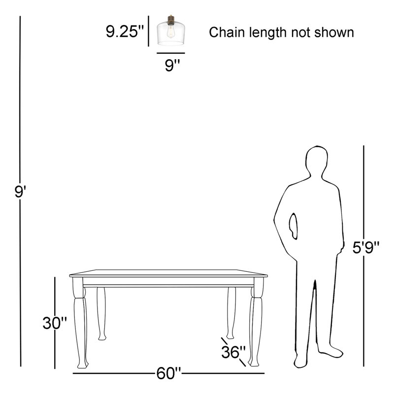 Abdulkhalid LED Pendant - Clear Glass - Replaceable LED, Antique Brushed Brass