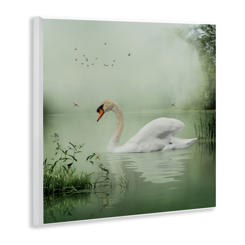 «Swan's Sanctuary Misty Lake» par Kelley Parker