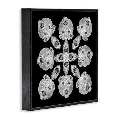 Fractal Symmetry in Monochrome Framed Giclee, design by El Perkin