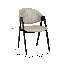 Ensemble de salle à manger 7 pièces avec table de salle à manger rectangulaire avec plateau en pierre frittée et 6 chaises d'appoint-1413590508