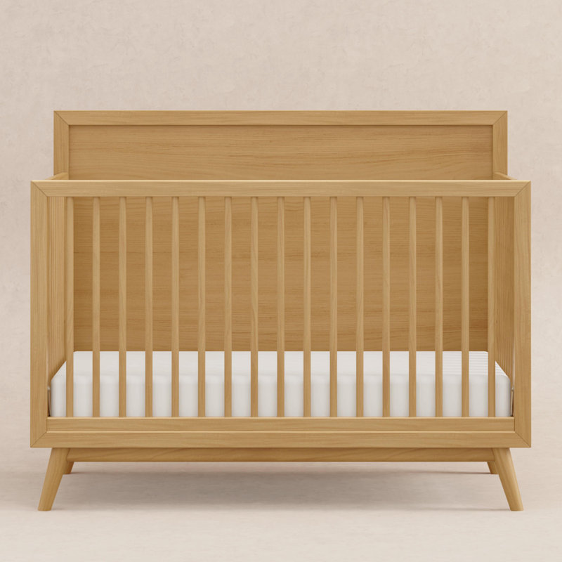 Palma 4-in-1 Convertible Crib with Toddler Bed Conversion Kit, Honey