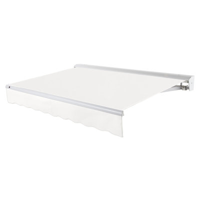 Awntech Destin Left Motorized Retractable Awning, 8' x 6.5', White
