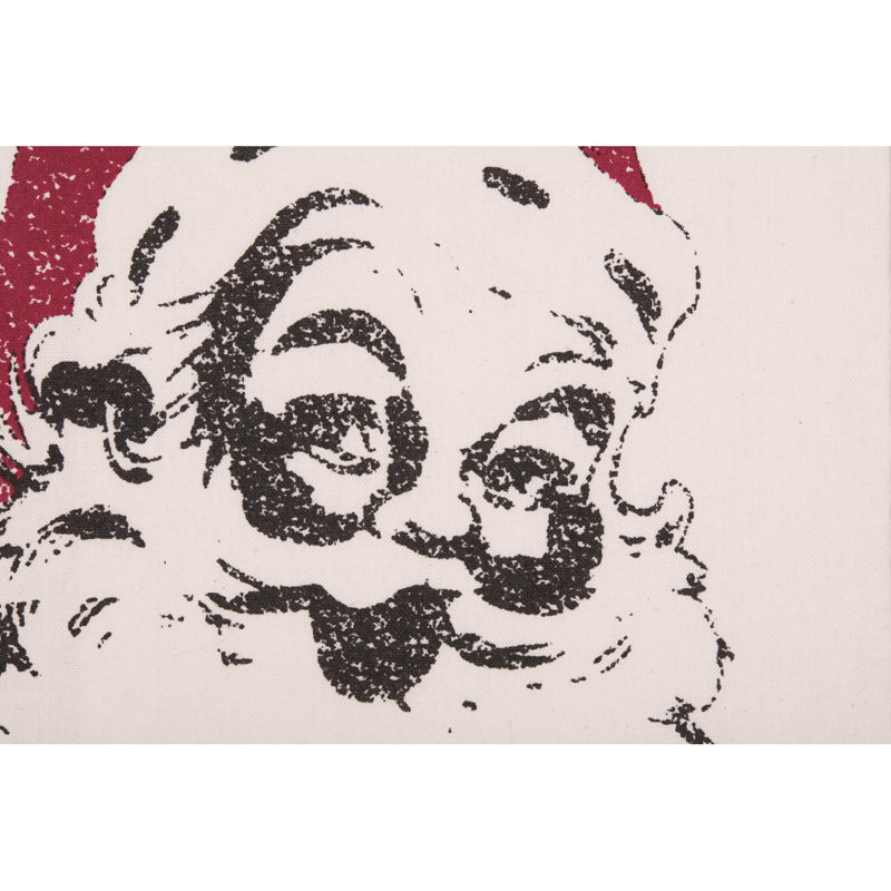 Serviette de thé en en mousseline blanc blanchi jolly christmas holly