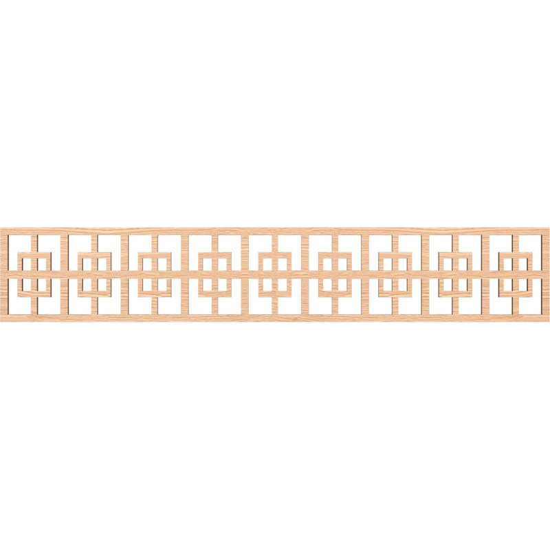 Moulure de chantournage Cambridge, H 8 po x l 46,625 po x P 0,25 po, Chêne rouge