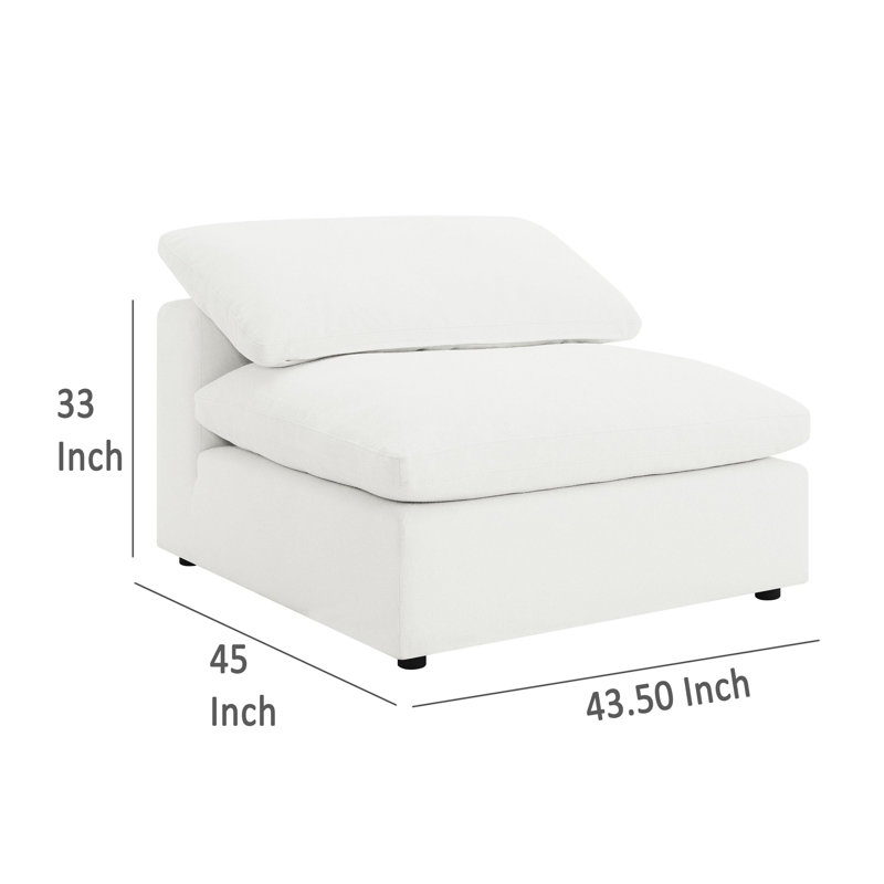 Fauteuil rembourré Raleigh Boucle, Bouclé ivoire
