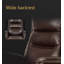Chaise de bureau pivotante en cuir et acier Simple