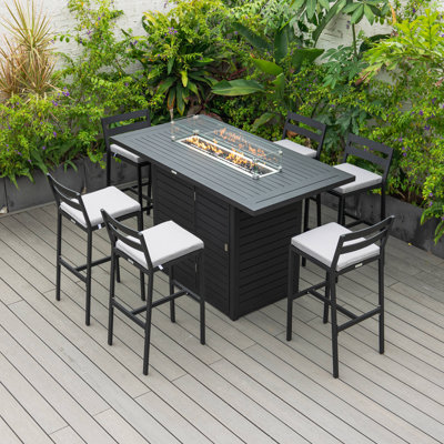 Tabouret de bar Chelsea avec structure en aluminium thermolaqué et coussin amovible