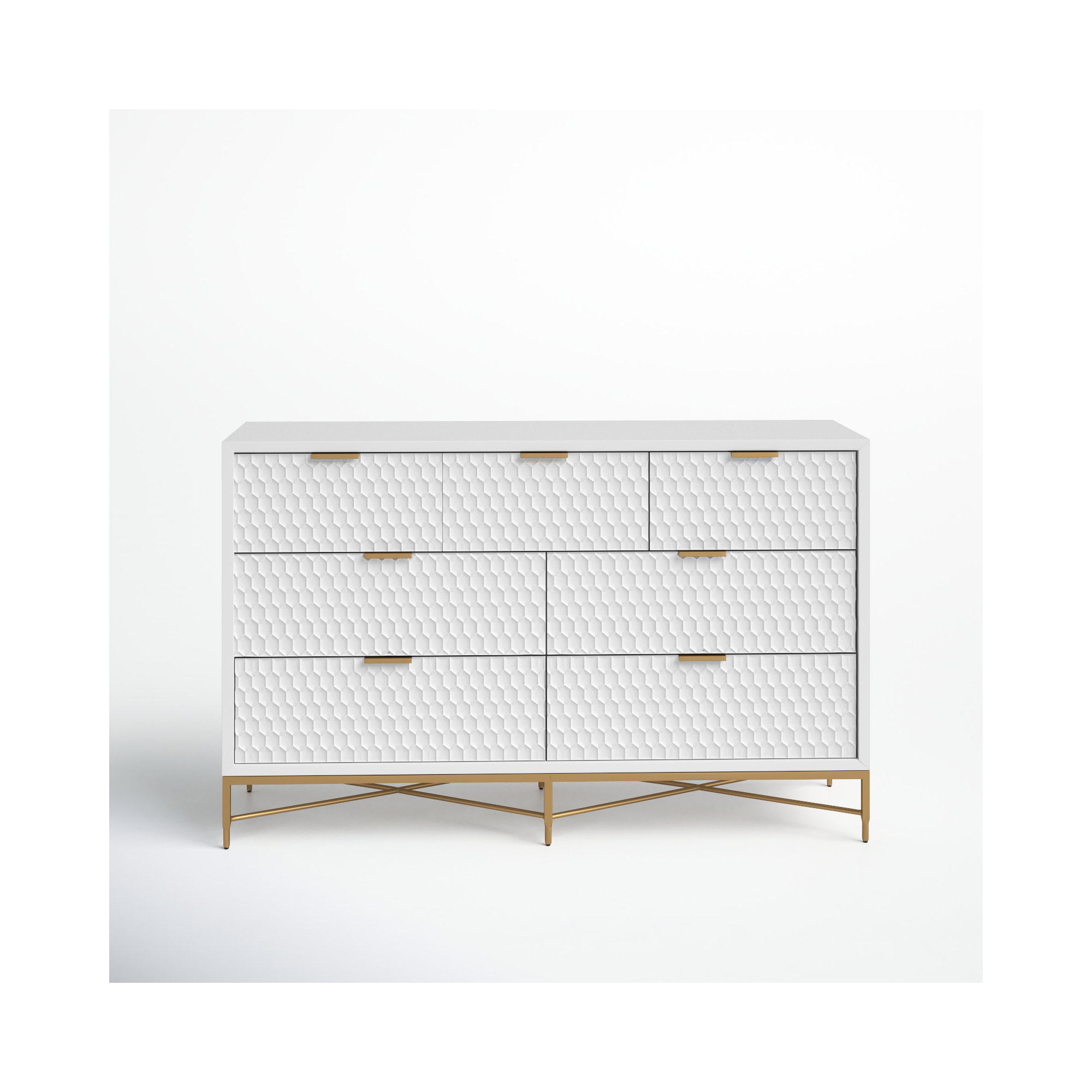 Capra 7 - Drawer Double Dresser, White