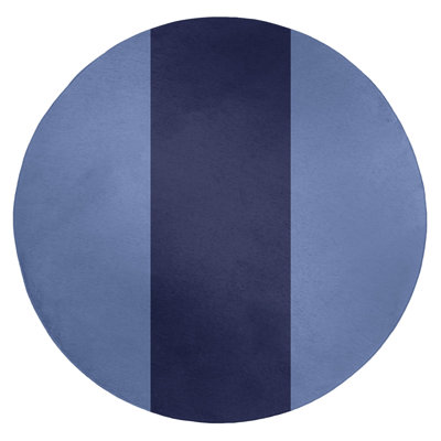 Tapis bleu/blanc rayé