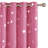 Foil Print Star Blackout Grommet Top Curtains (Set of 2)-102058898-102058893