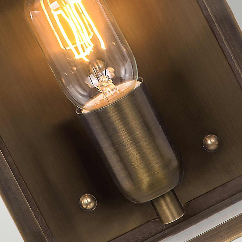 Rohrbach 26cm H Outdoor Wall Lantern, Solid Brass