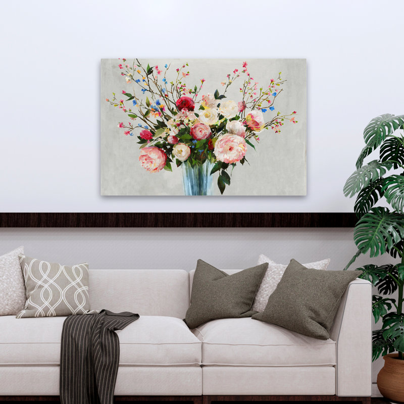 Paysage, nature, plantes, fleurs, Grenade, art mural, H 32 po x l 48 po