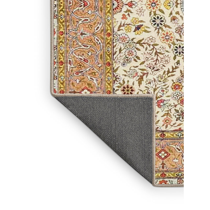 Tapis traditionnel brun / jaune, Rectangle 8 pi x 12 pi