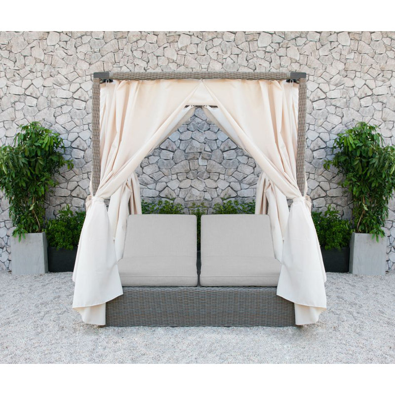 Georgine 79" Long Reclining Double Chaise, Beige