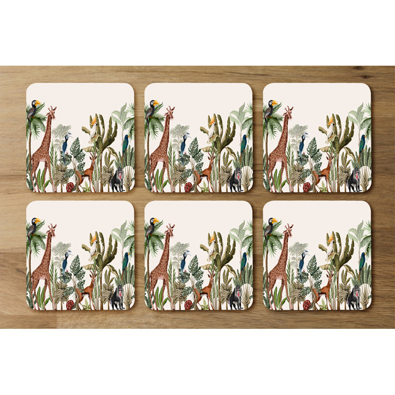 Square 6 Piece Coaster Set