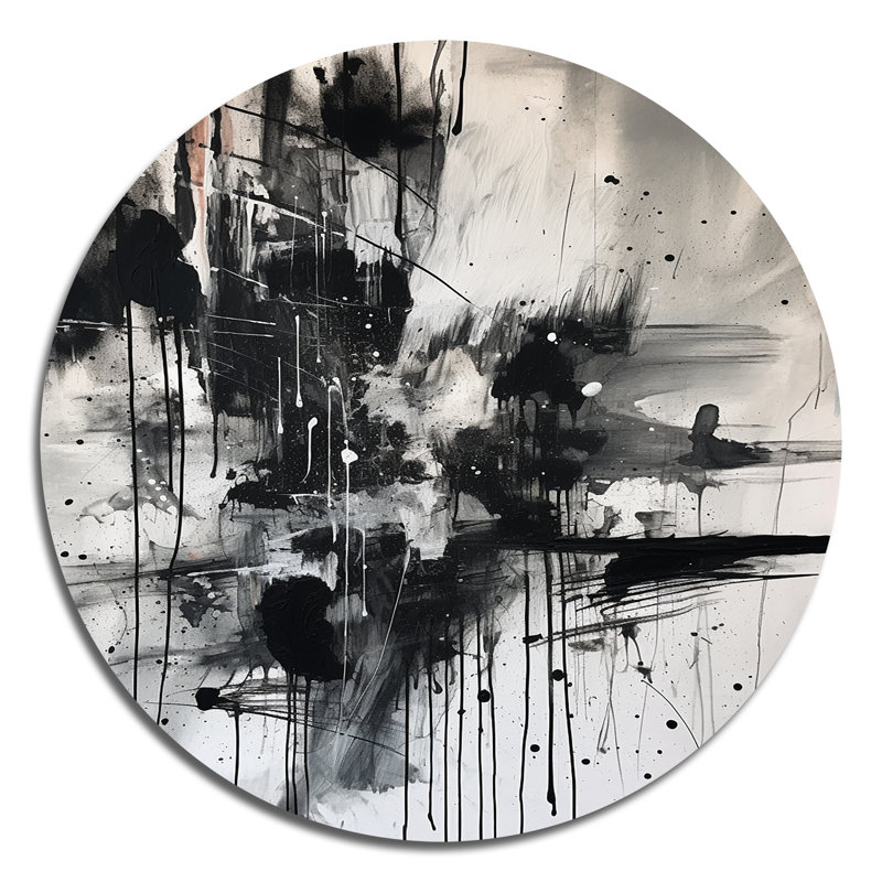 Exploration des profondeurs du marbre noir III, H 23 po x l 23 po x P 1 po