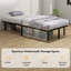  4ft6 Double Bed Frame, Metal Platform Bed Frame with 28 Wood Slats-442648175