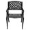 Modern Outdoor Mesh Cast Aluminum Black Patio Dining Chair