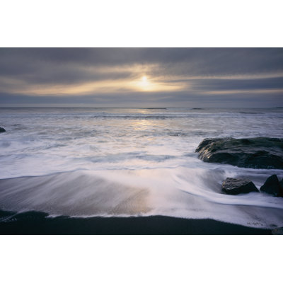 Tides And Waves Sunset I by Alan Majchrowicz - Wrapped Canvas Print